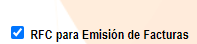 rfc para emisión de facturas