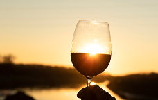 Persona sosteniendo vino.