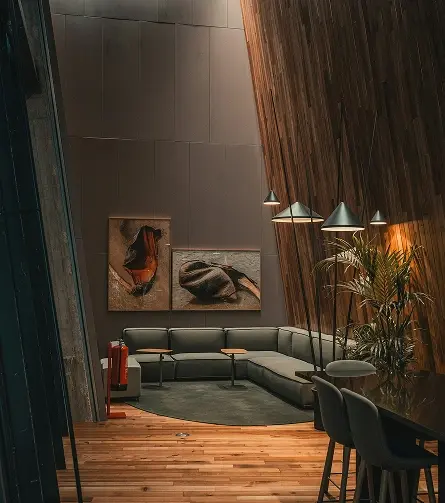 Imagen de una sala con iluminación.