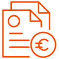 Icono documentos financieros. Icono documentos financieros.