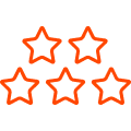 Icono cinco estrellas.